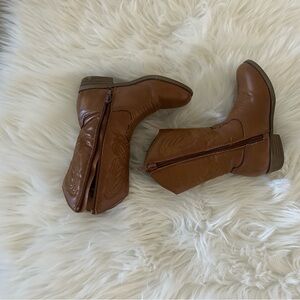 Kids Brown Leather Ankle Boots